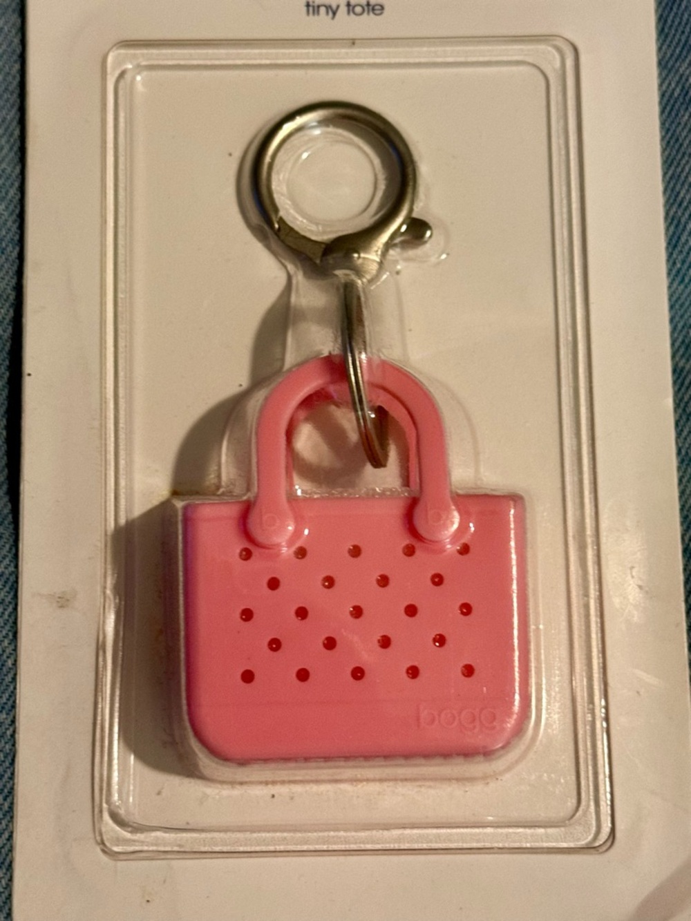 Bogg Bag Pink Tiny Tote Keychain NEW Purse Charm Gift Charm Sweet 16 New Car - Picture 2 of 4